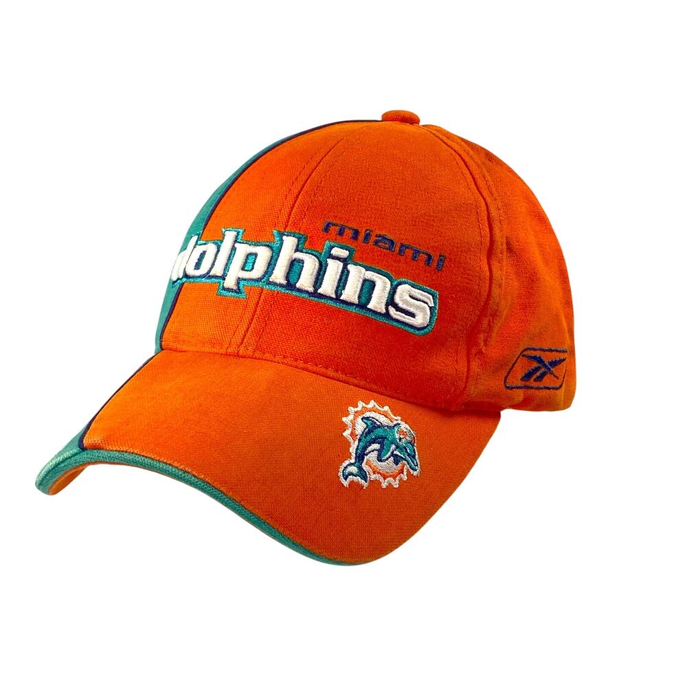 VTG Miami Dolphins NFL Equipment Reebok Cap Hat OS Adjustable Athleisure Sporty